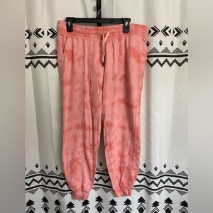 Old Navy orange tye dye joggers size large